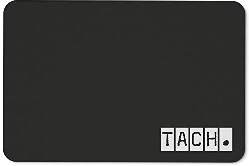 Tassenbrennerei Fußmatte mit Spruch Tach - Türmatte Herzlich Willkommen - waschbar für innen - Deutsche Qualität
