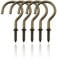 IDEALSV 2 Cup Hooks Screw Hooks Bronze Ceiling Hooks Mug Hooks 20 Pcs Antique Brass Screw-in Hooks,Christmas Lights and Curtain Hooks,Kitchen Hooks,Plants Hanger Outdoor/Indoor Hooks