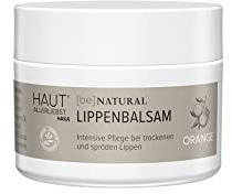 HAKA Lippenbalsam Orange I 4,5 ml Tiegel I Lippenbalsam I Für trockene und spröde Lippen I Macht die Haut zart und geschmeidig