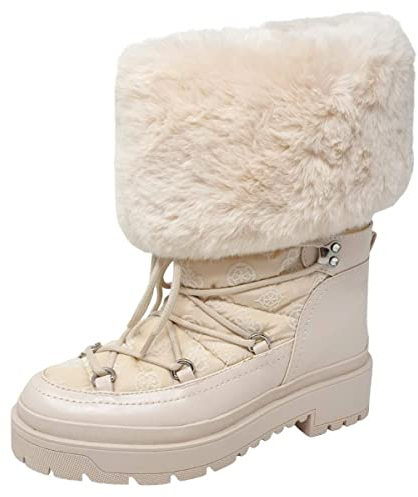 Guess Larya, Stivaletto Donna, Cream, 38 EU