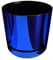 KORAD Blumentopf mit untersatzer - Muster 089 Glänzend Blau - 16 cm - Pflanzkübel aus Hochwertiger Kunststoff - Dekorativer Topf für Pflanzen
