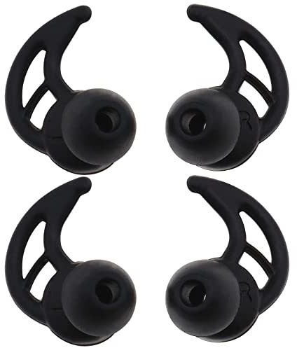eMagTech 2 Paar Ohrstöpsel Abdeckung Ersatz Silikon weiche Ohrbügel Ohrschlaufen In-Ear-Ohrstöpsel mit Flügeln rutschfest kompatibel mit Sony WF-1000XM3/WI-1000X Kopfhörern, schwarz