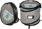 SALVA MONDO® Poubelle de camping pliable - Gris - Avec couvercle verrouillable - 60 l - Support de sac poubelle pour camping-car, festival, jardin, plage, sac jaune - Robuste et lavable - Pratique et