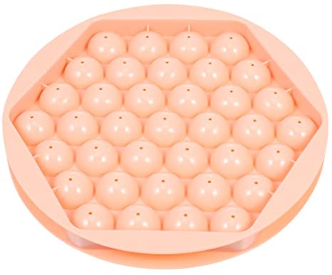 KICHOUSE Veilchentopf Box Silikon Home Maker Diy Mini Kühlschrank Rundes Tablett: Formen Würfel Form Kaffeezubereitungskühlschrank Rosa Küche Whisky Kühlen mit Teller Kugel für Seilspanner