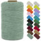 LEREATI Macrame Corda 1mm x 390m Filo Macrame Cordoncino Cotone Corda Colorata, Cordino per Borse Uncinetto, Decorazioni, Arazzo Da Parete, Perline, Braccialetti (Verde Fagiolo)