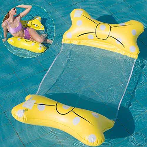 Hamac Flottant, 4-en-1 Hamac Gonflable Piscine Hamac d'eau Gonflable, Hamac pour Piscine, Hamac d'eau Gonflable, Piscine Lit Flottant Chaise Longue Gonflable Hamac pour fête, Piscine (C)