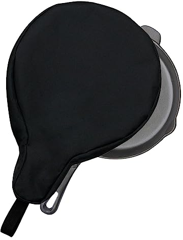 Vkinman 2pcs Lightweight Cast Iron Skillet Bags for 8/10/12In Skillets, Water Resistant Frying Pan Bags with Hanging Loop, Durable Skillet Pan Storage Bags for Camping Outdoors