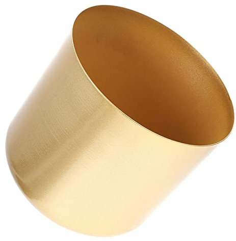 Yardwe Maceta Cubo Abrazo Macetas para Plantas De Exterior Maceta De Latón Jardinera Metalica Jardinera De Latón Jarrón De Mesa Redonda De Metal Lata De Metal Comedor Planchar Envase