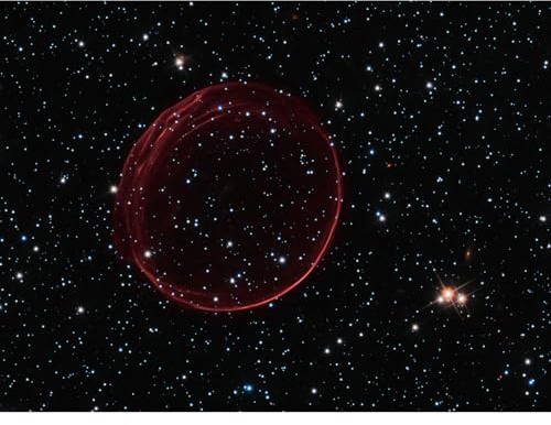 Artery8 Hubble Space Telescope Image Supernova Bubble SNR 0509 Holiday Ornament Red Sphere of Gas Caused by A Stellar Explosion In The Large Magellanic Cloud Unframed Art Print Poster 12x16 inch