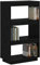 Natulvd Schmales Bücherregal/Beistellmöbel/Bücherschrank aus Holz, Bücherregal, 60 x 35 cm, freistehend, Aufbewahrung, Organizer, Schrank für Wohnzimmer, Schlafzimmer, Schwarz, 3 Etagen