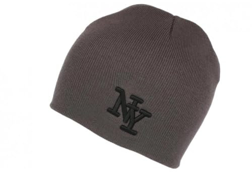 Hip Hop Honour NY Mütze, Dunkelgrau, trendig, aus warmer Wolle, Newyo, Unisex, grau, Einheitsgröße