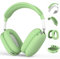 R-fun Silikon-Schutzhülle kompatibel mit Apple AirPods Max 2020, Kratzfeste Ohrpolster-Hülle/Ohrmuschel-Abdeckung/Kopfbügel-Abdeckung für AirPods Max, Schutzhülle für Apple Airpod Max,Matcha Green