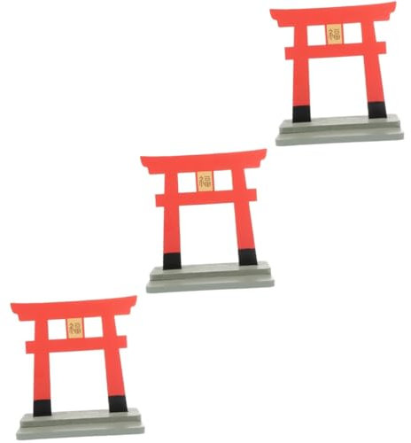 HEMOTON 3stücke Mini Türdekoration Aus Traditioneller Chinesischer Glücksbringer Für Puppenhaus Und Kreative Tischdekoration Zubehör Für DIY Projekte Und Fotografie