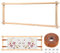 Stickrahmen aus Holz, Kreuzstichrahmen, gedrehte Nadelspitze, Stickerei, Tapisserie, Rollrahmen, verstellbarer Nadelspitzen-Keilrahmen, quadratischer Stanznadelrahmen für Stickerei (83,8 x 30,5 cm)