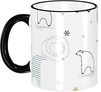 Tazas De Cerámica 330ml, Oso Polar Kawaii Tazas Graciosas Hombres Tazas Para Bebidas Frías Y Calientes Moderna Tazza Di Latte, Para Cumpleaños, Café, Deportista