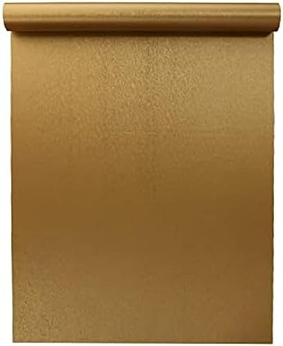 Autocollant Autocollant Feuille d'or Porte en Verre Autocollant Décoration Acier Inoxydable Métal Brossé Réfrigérateur Autocollant Rénovation,Or,80cm x 3m
