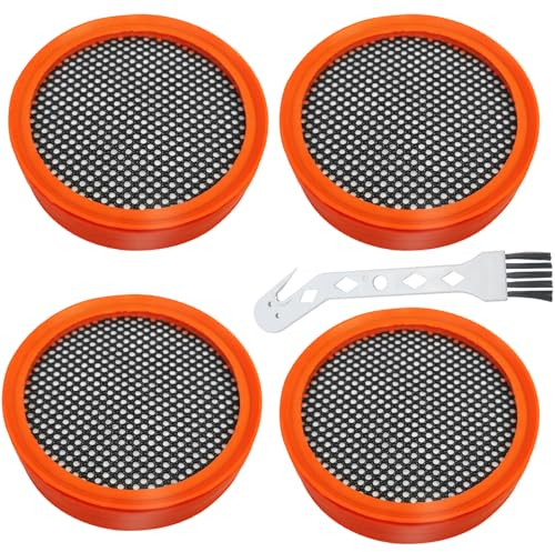 GIONAR 4 filtri di ricambio per aspirapolvere Philips SpeedPro & SpeedPro Aqua, compatibili con FC8009 FC8081 FC6723/6725/6727/6728, pezzi di ricambio per aspirapolvere philips filtro con spazzola