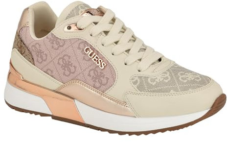 GUESS Moxea, Zapatillas Mujer, Logotipo Rosa Claro Multi 684, 36 EU