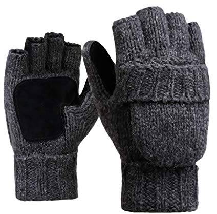 AGONEIR Praktische Winterhandschuhe, fingerlose Fäustlinge, Outdoor-Sporthandschuhe, Unisex, Wollhandschuhe, Wärmedämmung, Handschuhe für Unisex, Radfahren