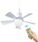 TTXSDYD Ceiling Fans with Lights and Remote Control, E27 Ceiling Lights with Fan RC Timing, 3 Speeds 3 Colors (3000-6500K) LED Ceiling Light for Bedroom,Living Room Kitchen, Living Room (White)