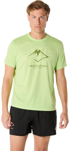 ASICS 2011C981-300 Fujitrail Logo SS Top T-Shirt Uomo Lime Green/Huddle Yellow/Cactus Taglia M