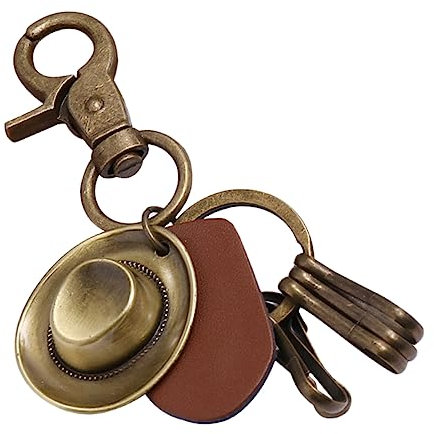 WRITWAA Hut Leder Schlüsselanhänger Schlüsselanhänger Auto Schlüsselanhänger Auto Schlüsselanhänger Hängende Schlüsselanhänger Einfache Schlüsselanhänger