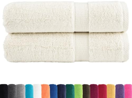vidaXL Premium Badetücher SOLUND 2 STK. Creme 100x150 cm 600 g/m²