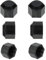 PATIKIL Tappo Svasato Plastica 3/8, Filettatura Femmina 5/8-18Unf 6Pz 45 Gradi Raccordo a Tubo a Flangia Sae Tappo Valvola Spina Stop per Condizionatore Aria Tubo Gas Nero