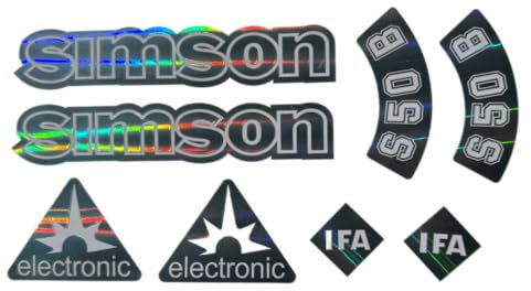 Simson S50B Oil Slick Regenbogen Transparent Aufkleber Premium 10 teilig