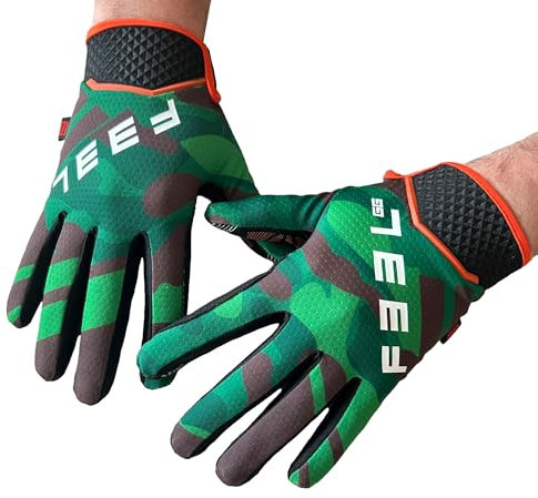 F33L SR3 Diamond Sim Racing Handschuhe, Camouflage-Grün, Größe M