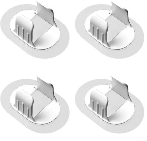 Ablaufschlauchhalter für Waschmaschinen, ohne Bohren, 4 Stück, weiße Rohrbefestigungsklemme, flexible Wäschespüle, Abflussschlauchschelle hält das Ende des Ablaufschlauchs innerhalb des Ablaufbereichs