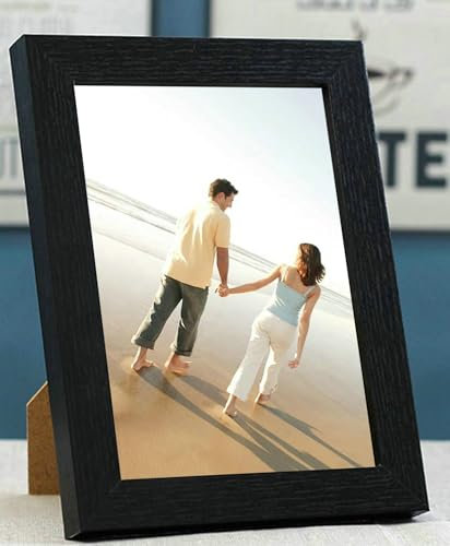 Ayoiow Fotorahmen 30x25 cm Schwarz Mdf Fotorahmen für Fotos Bilderrahmen Tisch
