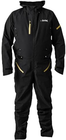 dirtlej dirtsuit core edition loose v.2 graphite/honey, Matschoverall für Mountainbiker Herren in Kurzgröße (graphite/honey, XL)