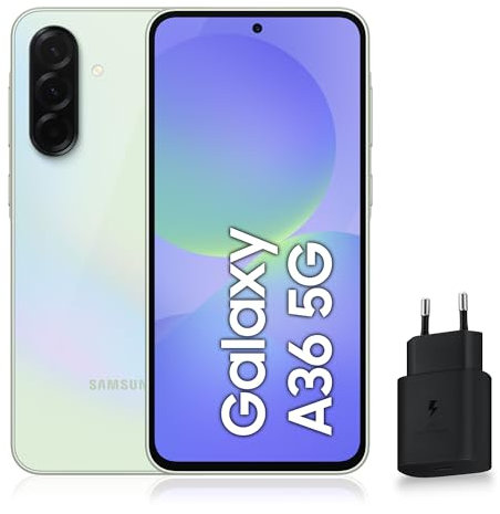 Samsung Galaxy A36 5G, Smartphone Android, 256 Go, Chargeur Secteur Rapide 25W Inclus, Smartphone déverrouillé, Lime, Version FR