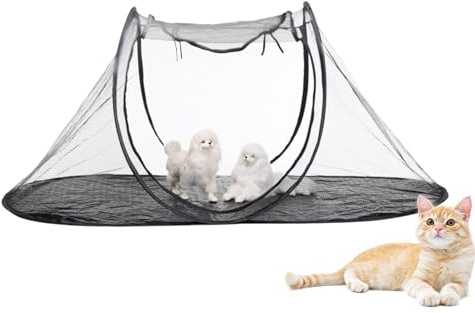 Tragbarer Katzenschiff, Pet Playpen für Katzen Falten Sie atmungsaktiven