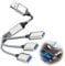 EuAcesry Câble Y Répartiteur USB, Rallonge USB 1 mâle vers 3 USB 2.0 Femelle, Extension Charge Données Hub USB pour Ordinateur Portable Voiture pour clé USB Clavier Souris Imprimante