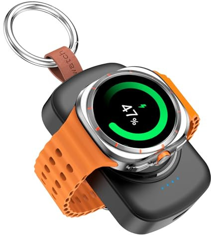 ACEQINGSE for Samsung Galaxy Watch Charger,1800mAh Portable Charger for Samsung Galaxy Watch 8/8Classic 7/Ultra/6/6 Classic/5/5 Pro/4/3,Active 2/1 (black)