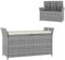 Outsunny Coffre de Rangement extérieur en résine tressée, Banc de Rangement 250L avec Coussin Amovible, pour Jardin, Balcon, Patio, 125 x 55 x 70 cm, crème et Gris