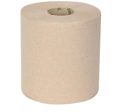 Jantex Green 2-Ply Recycled Centrefeed Roll 120m, Brown (Pack of 6)