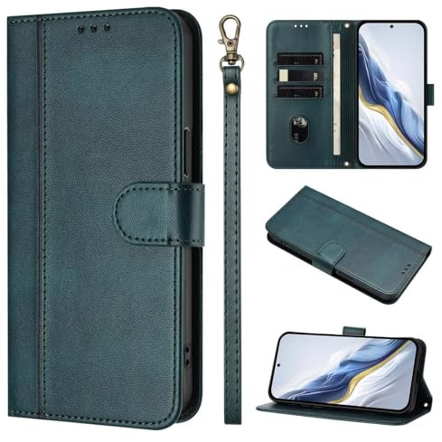 Coque pour ASUS Zenfone 11 Ultra,Etui Coque Clapet à Rabat Portefeuille Cuir avec Porte Carte Magnétique Case Housse Protection Cover Étui pour ASUS Zenfone 11 Ultra,Vert
