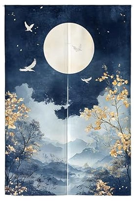 Rideaux et Tentures Draperies IntéRieurs Rideau De Porte Fenetre Cuisine EntréE Panneau Japonais Occultant Tissu Japonais 10682 70x150cm