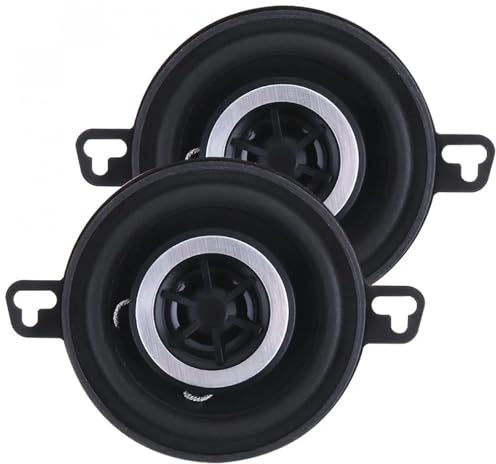 SLAHAJ 1 Pair 3.5 Inch 12V 200W Universal Car Horn Speakers With Coaxial Type And Full Frequency For Most Cars