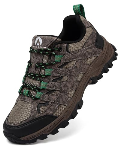 Unitysow Zapatillas de Senderismo para Hombre Zapatillas de Trekking Outdoor Camping Caminar Botas de Montaña Ligeros Transpirable Zapatos de Deporte,Marrón,43 EU