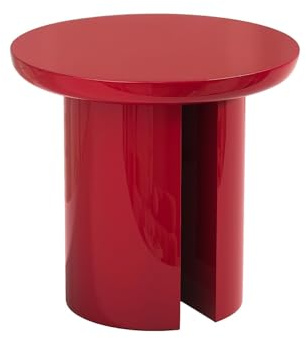 Vente-unique - Beistelltisch Derlali - L 50 cm x B 50 cm x H 45 cm Holz rot