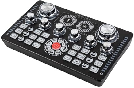 DJ Controller, Q7 Mixer USB External Sound Card Of Headset Live Broadcast Sound Card For e Phone Computer 48V Phantom Mixer