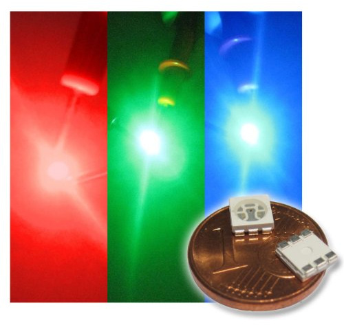 world-trading-net - 100 x SMD LED Bauart 5050 RGB 3-Chip mit 3 Farben