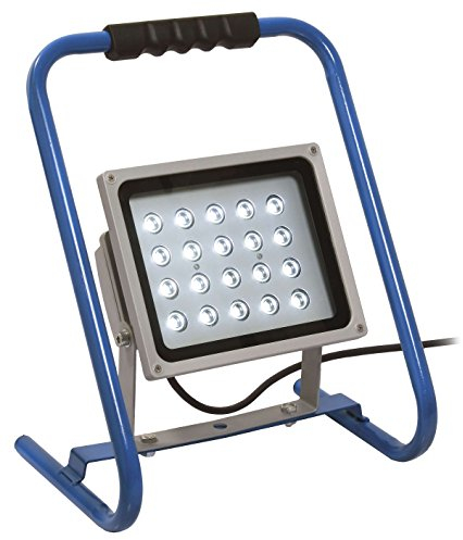 as - Schwabe Profi-LED-Strahler, 20W, 1600Lm, mit Gestell und Zuleitung 2 m H05RN-F 3G1,0, IP65 Gewerbe, Baustelle, 46922