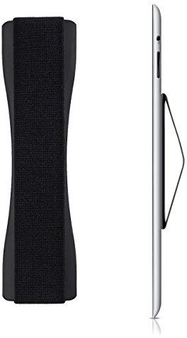 kwmobile Agarrador de móvil para Mano - Sujeción Adhesiva con Goma elástica - Agarre Universal Compatible con eBook iPad Smartphone Tablet