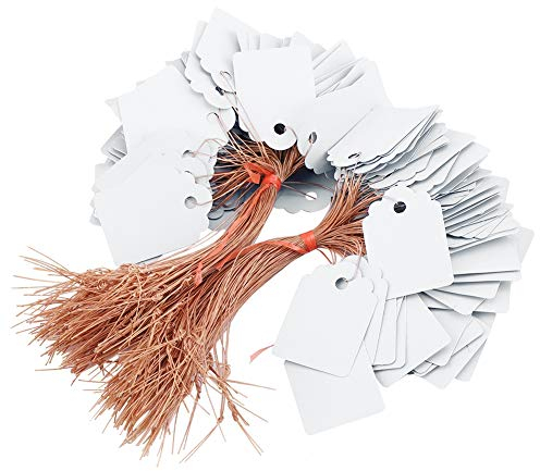 Etichette per piante sospese in pvc 200pcs / set Fiori impermeabili Nome albero Etichetta marcatori per vivaio Giardino esterno 3.5 * 2.5cm(bianco)