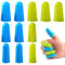 15 Stücke Silikon Fingerschützer Finger Caps Gel Fingerlinge Fingerschutz Unterstützung für Heißklebepistole Honig Adhesives Klebstoffe Wachs Harz Scrapbooking Nähen Handwerk Gitarre spielen